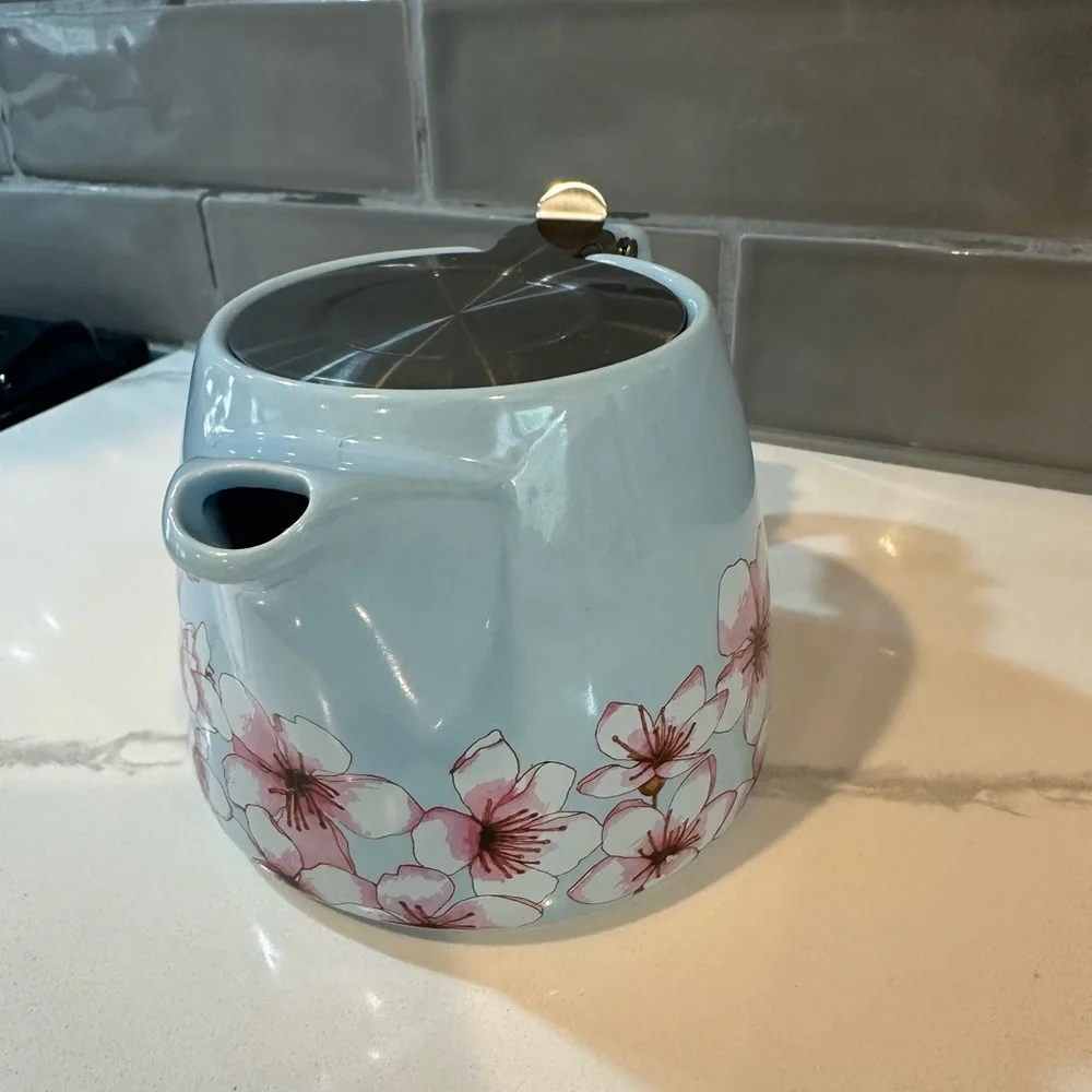 ALFRED Ceramic & Stainless Steel Teapot 20oz dripless spout heat resistant - Picture 3 of 16